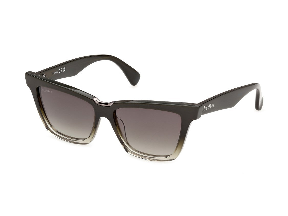 Max Mara Mm0212 Glossy Gradient Lens Oversized Square Sunglasses