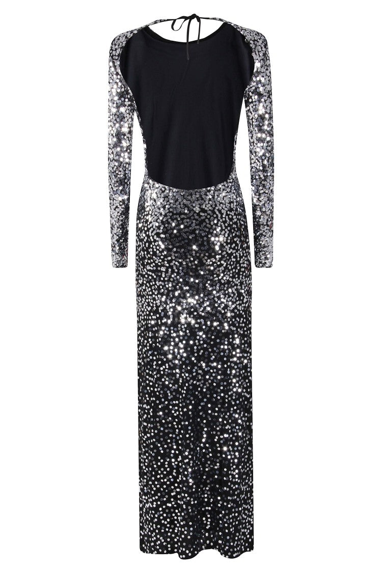 Rabanne All-Over Sequin Jersey Fitted Dress