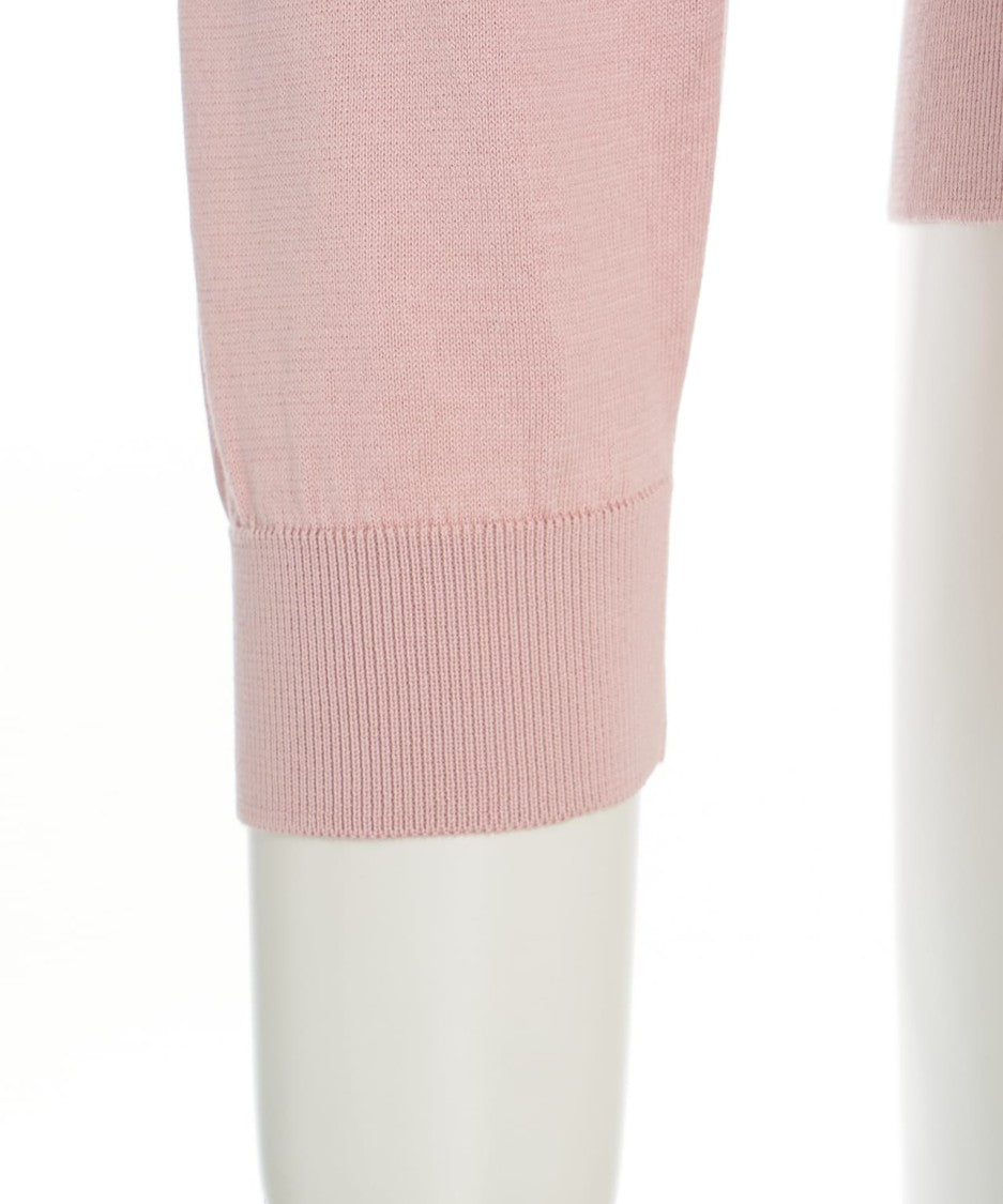 Gender Rose Knit Pullover With Ribbed Collar
