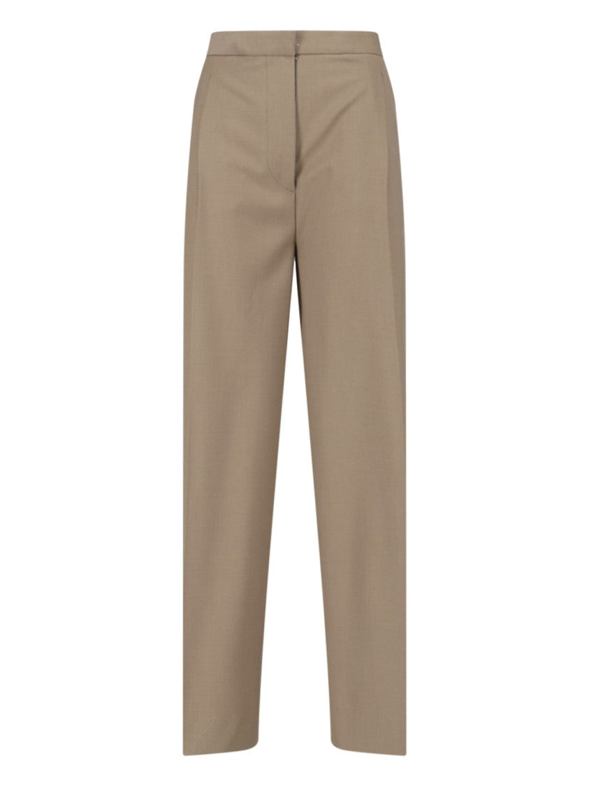 Lardini Brown Wool Blend Tailored Trousers
