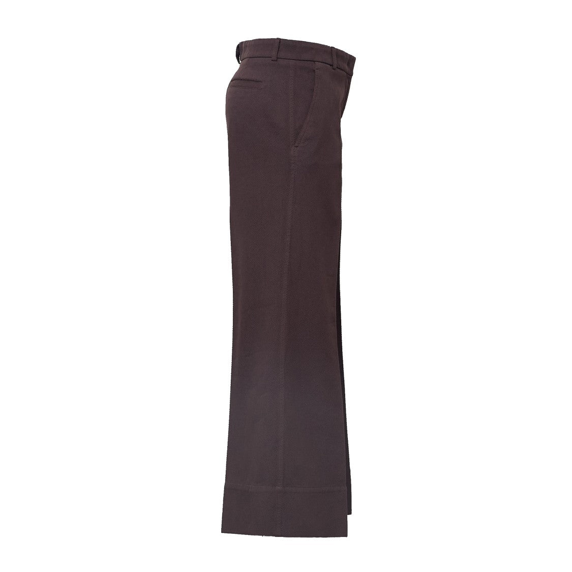 Ql2 Wide-Legged Tailored Pants With Cuffed Hem