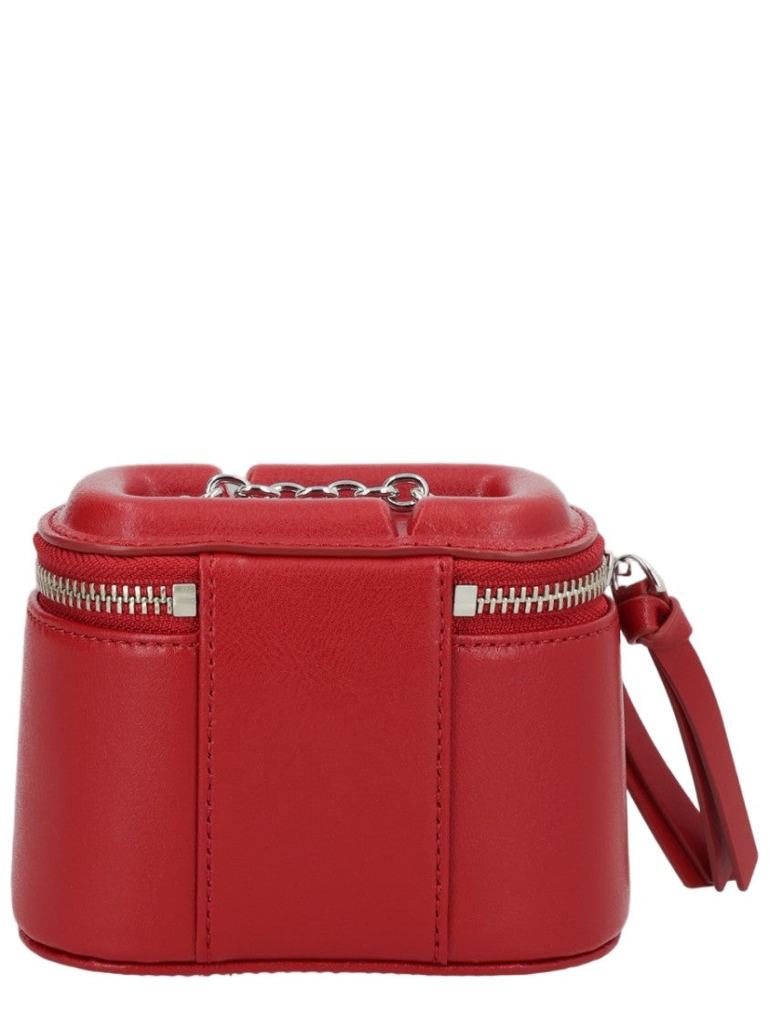 Marc Jacobs Red Silver Accent Compact Rectangular Handbag