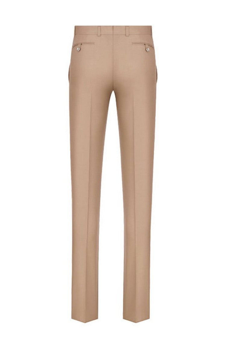 Dior Beige Cotton-Blend Formal Pants