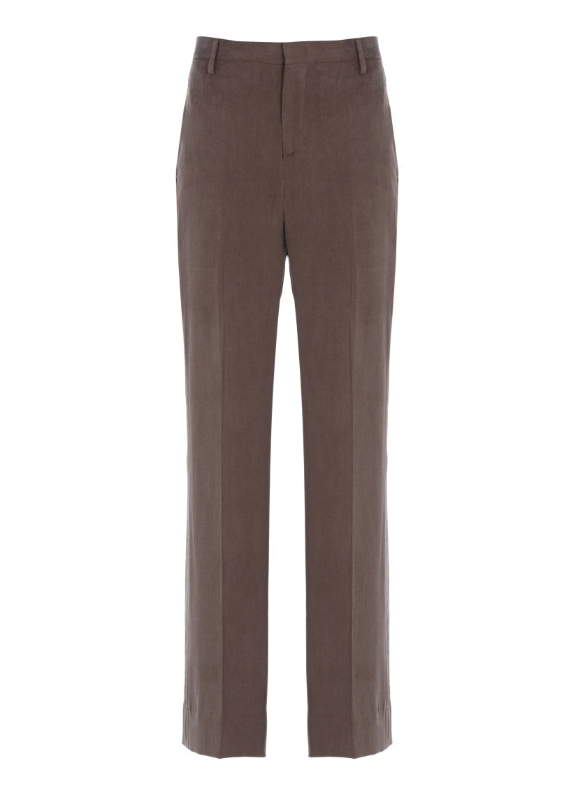 Briglia 1949 Brown Lutetia Four Pockets Wide-Leg Pants