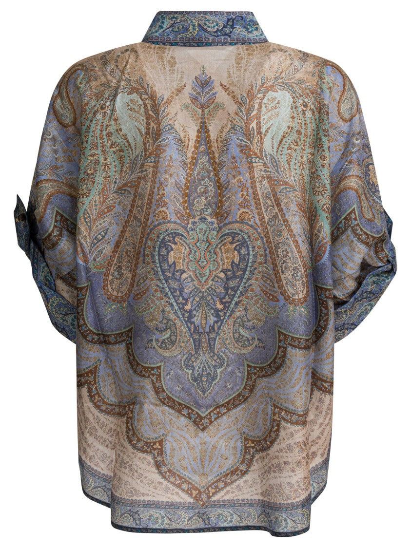 Zimmermann Relaxed Fit Hem Silk Shirt
