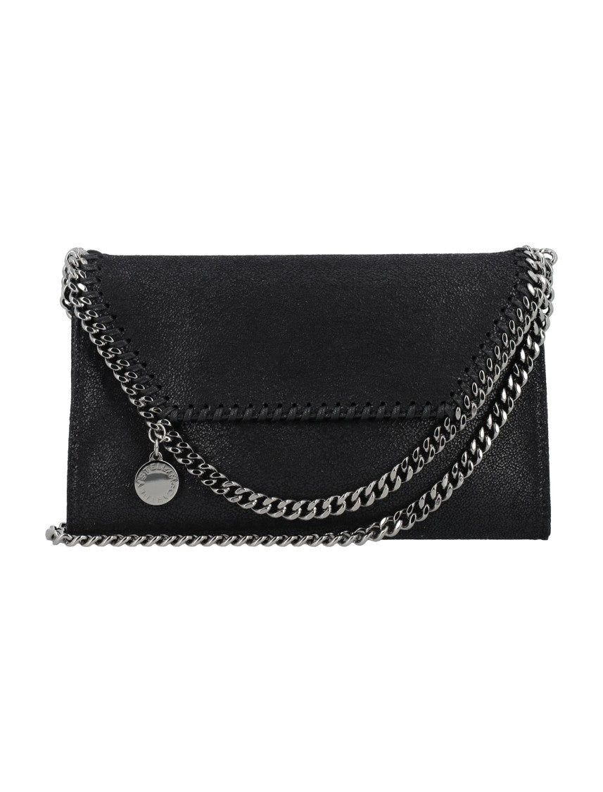 Stella Mccartney Eco Shaggy Deer Chain Wallet With Logo Medallion