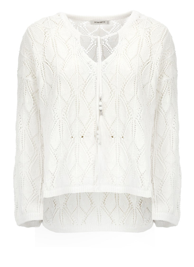 Kangra White Lace Sweater