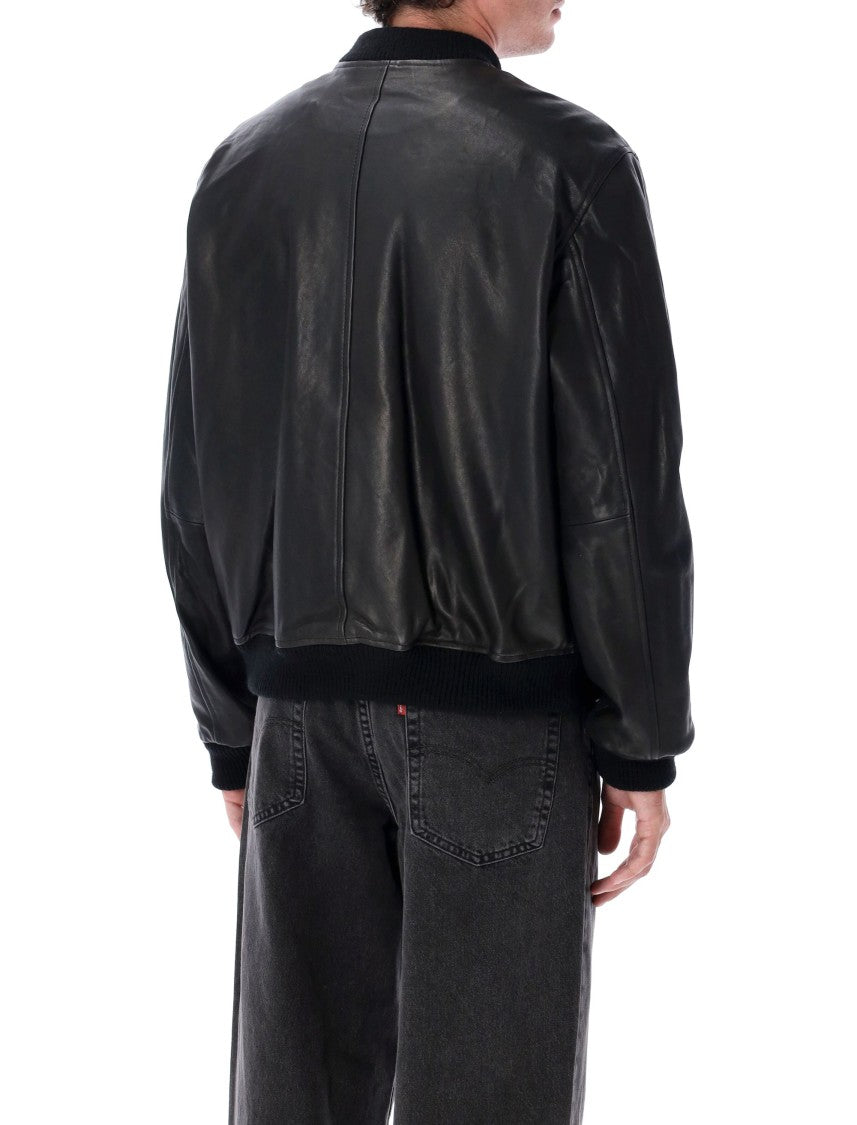 Isabel Marant Blaike Smooth Leather Bomber Jacket