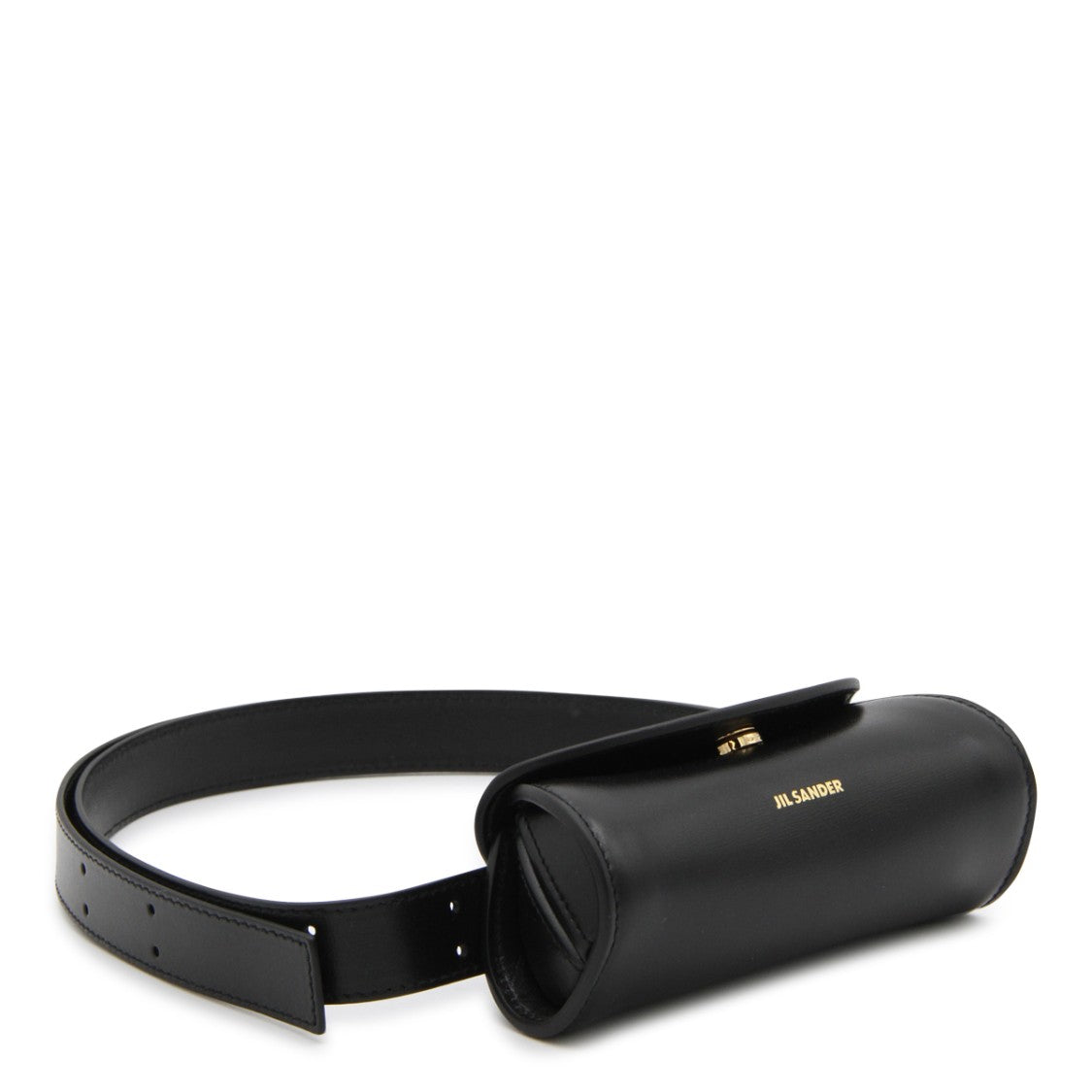 Jil Sander Black Leather Crossbody Bag With Gold-Tone Hardware