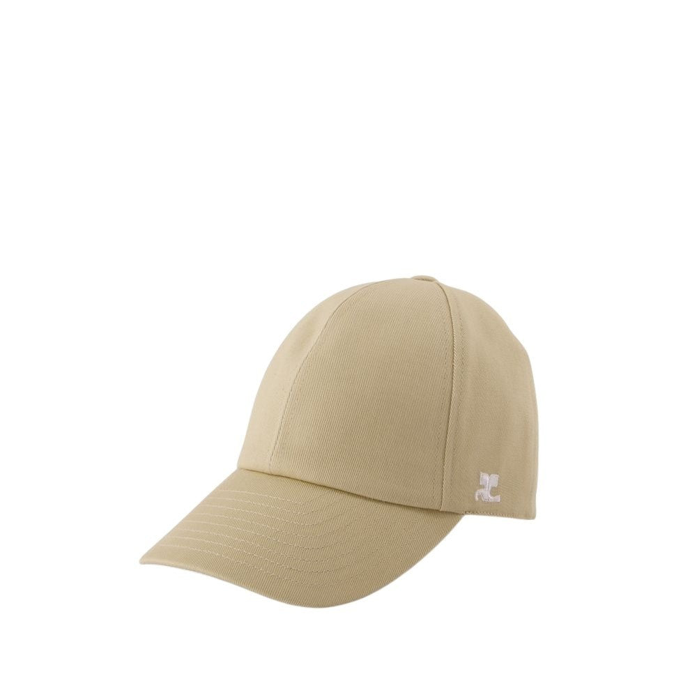 Courrèges Signature Cap - Cotton - Beige