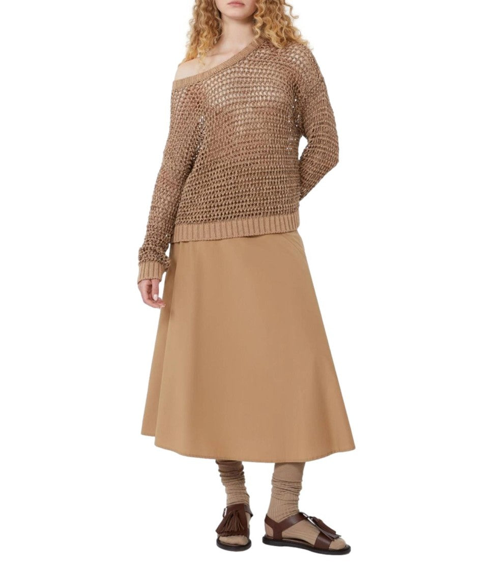 Max Mara Mouline Brown Wkdonirica Linen Sweater