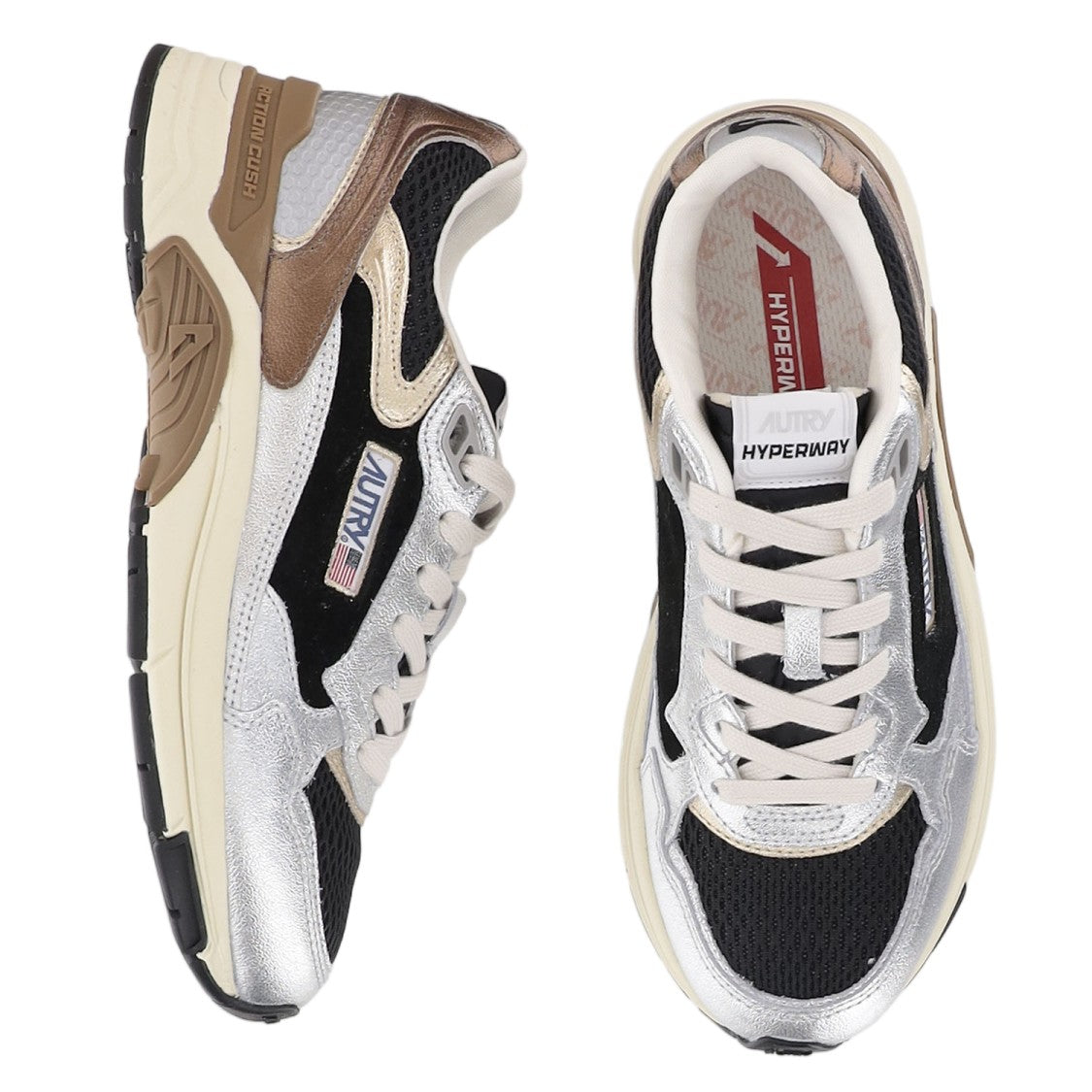 Autry Suede Mesh Terry Lacing Sneakers