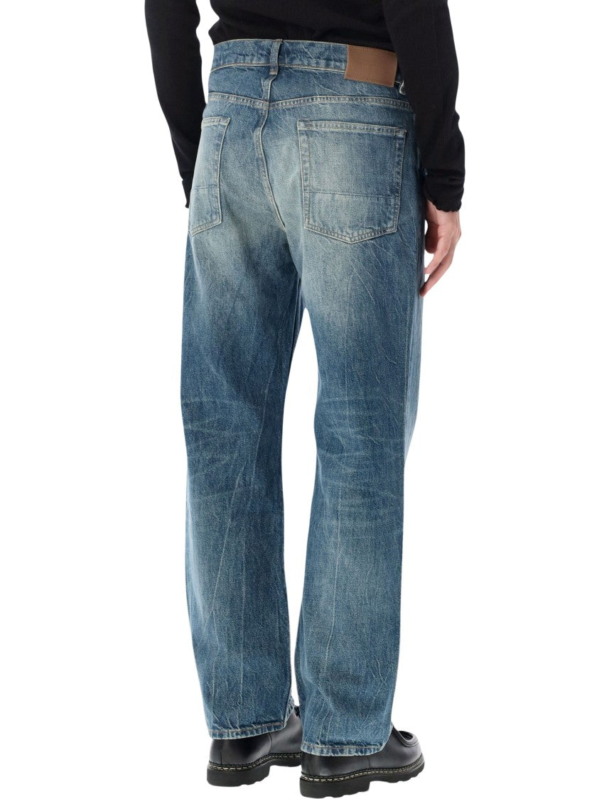 Our Legacy Third Cut River Blue Turkish Cotton Denim Straight-Leg Jeans