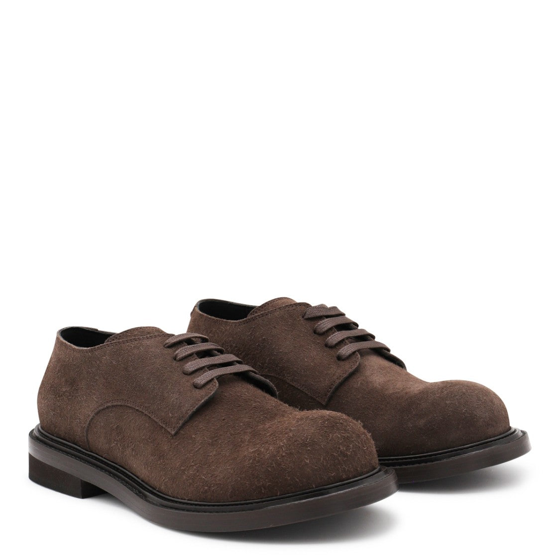 Moschino Brown Leather Lace Up Shoes