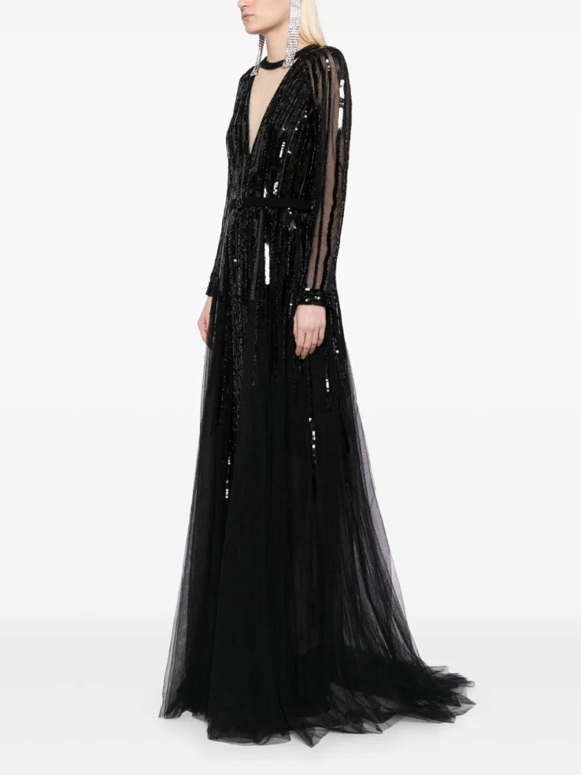 Saiid Kobeisy Sequin Long Dress