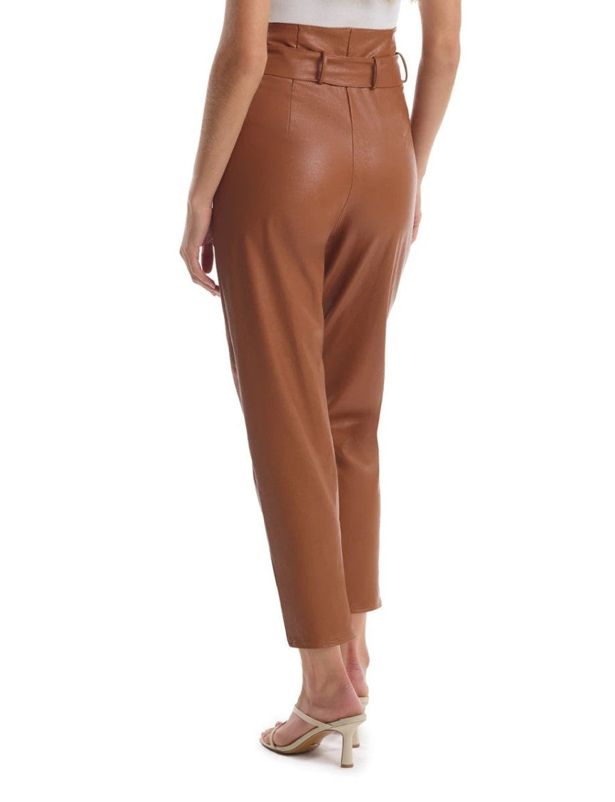 Commando Max Faux Leather Paperbag Pants - Slg451