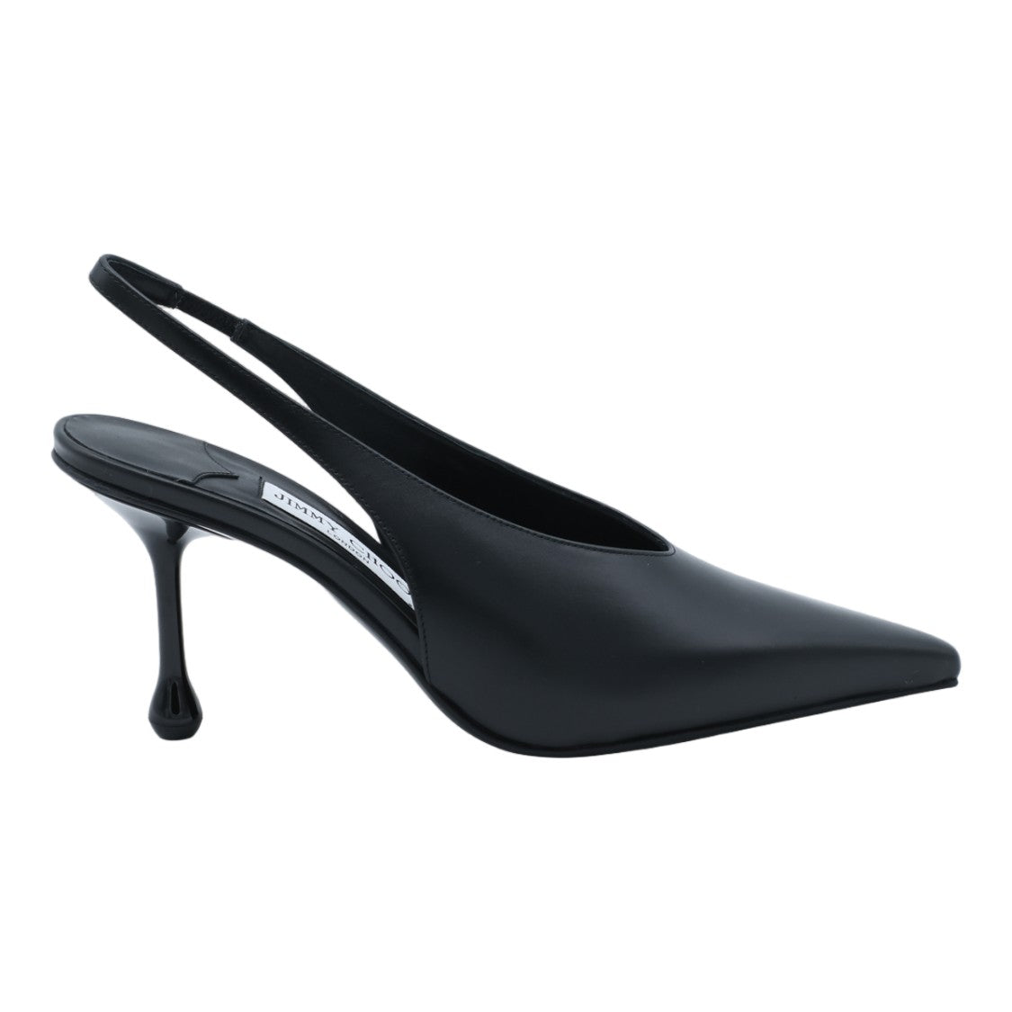 Jimmy Choo Black Slingback Heels With Flared Stiletto Base