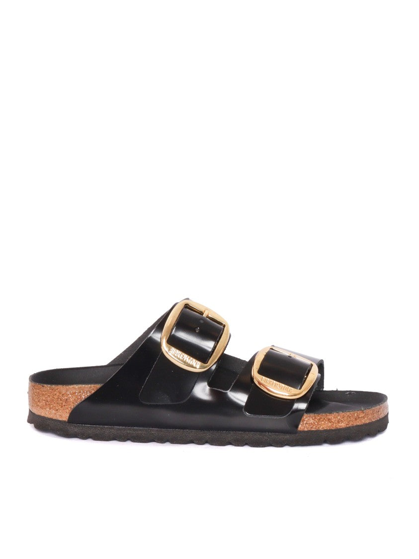 Birkenstock Black Arizona Natural Leather Slide Sandal