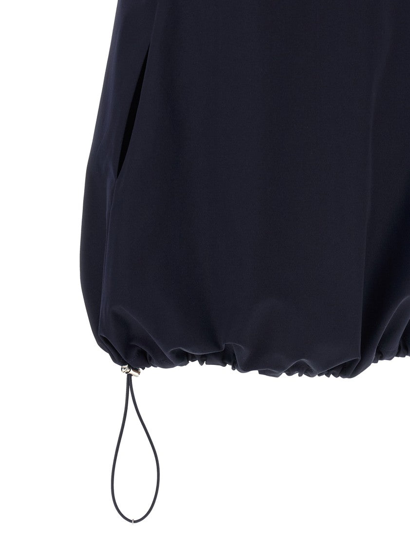 Prada Flared Black Poplin Chemisier Mini Dress