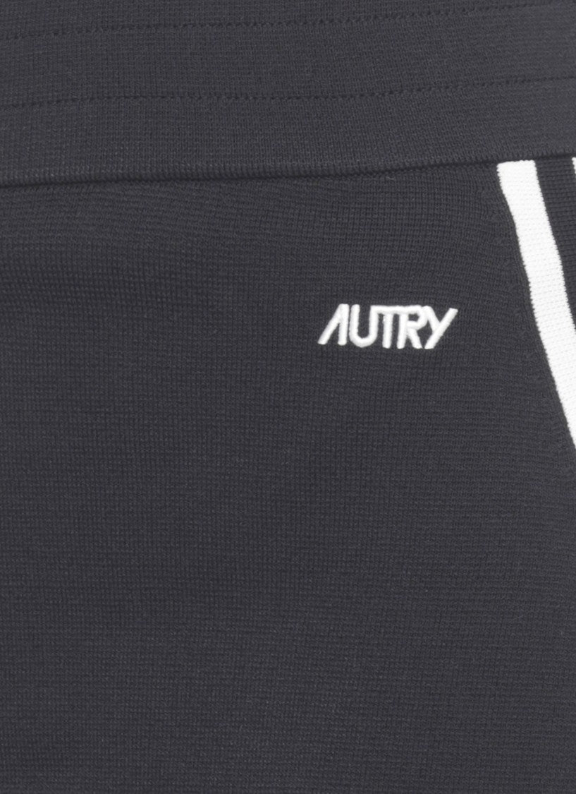 Autry Viscose Mini Skirt With Contrasting Side Bands