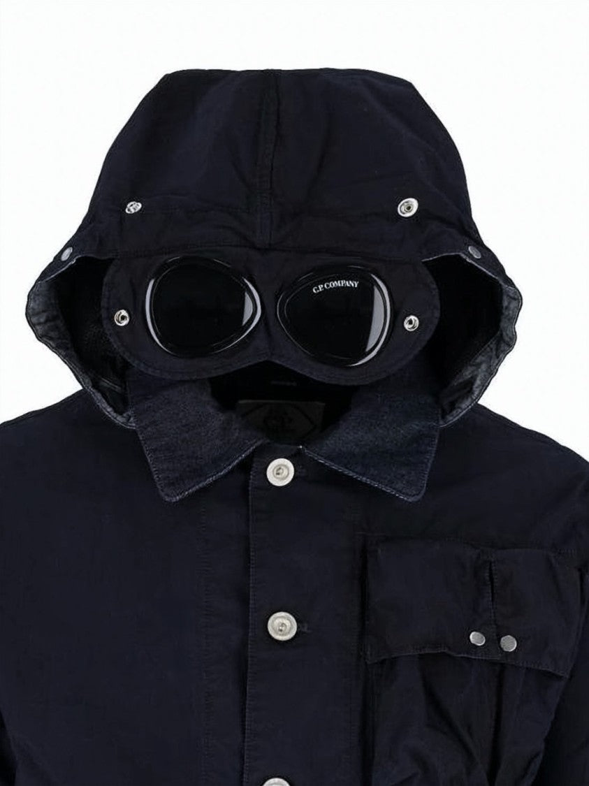 C.P. Company Cropped Urban Jacket With Integrated Goggles And Matte Finish