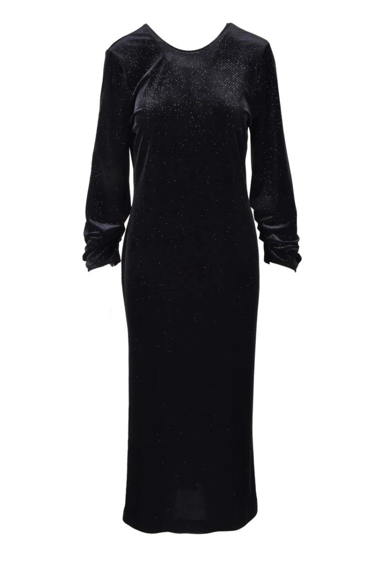 Department 5 Velvet Stretch Dress - Black