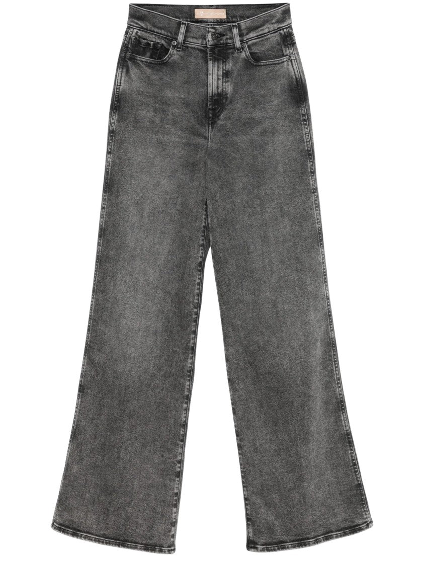 7 For All Mankind Wide-Leg High-Waist Jeans With Soft Finish
