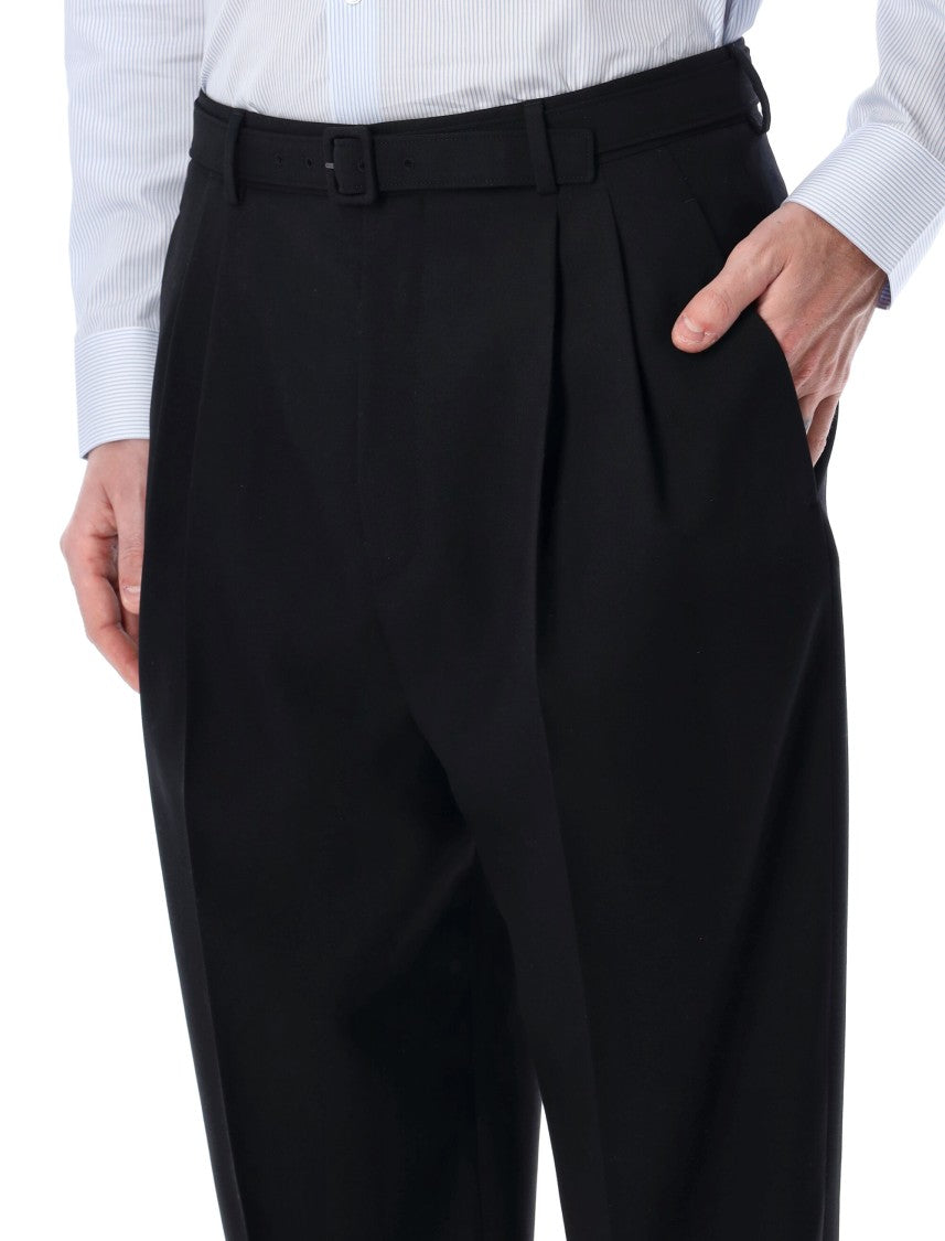 Saint Laurent Wool Gabardine Tailored Trousers