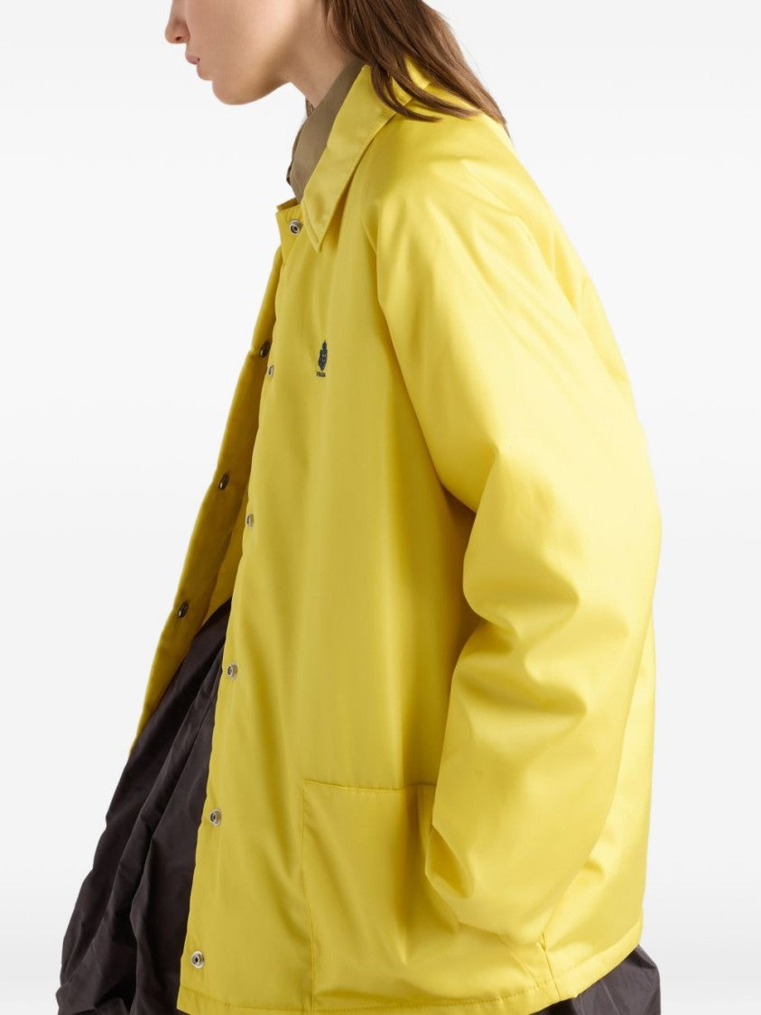 Prada Black Re-Nylon Blouson Embroidered Jacket