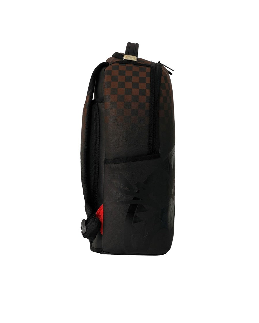Sprayground Brown Check Ghost Drip Checkered Backpack