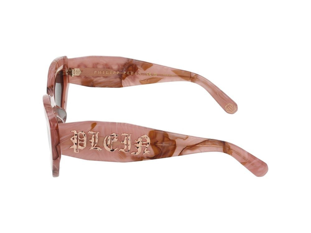Philipp Plein Sunglasses Spp099m 06Z8 Opal Pink+Marbled Pink 55/18/140