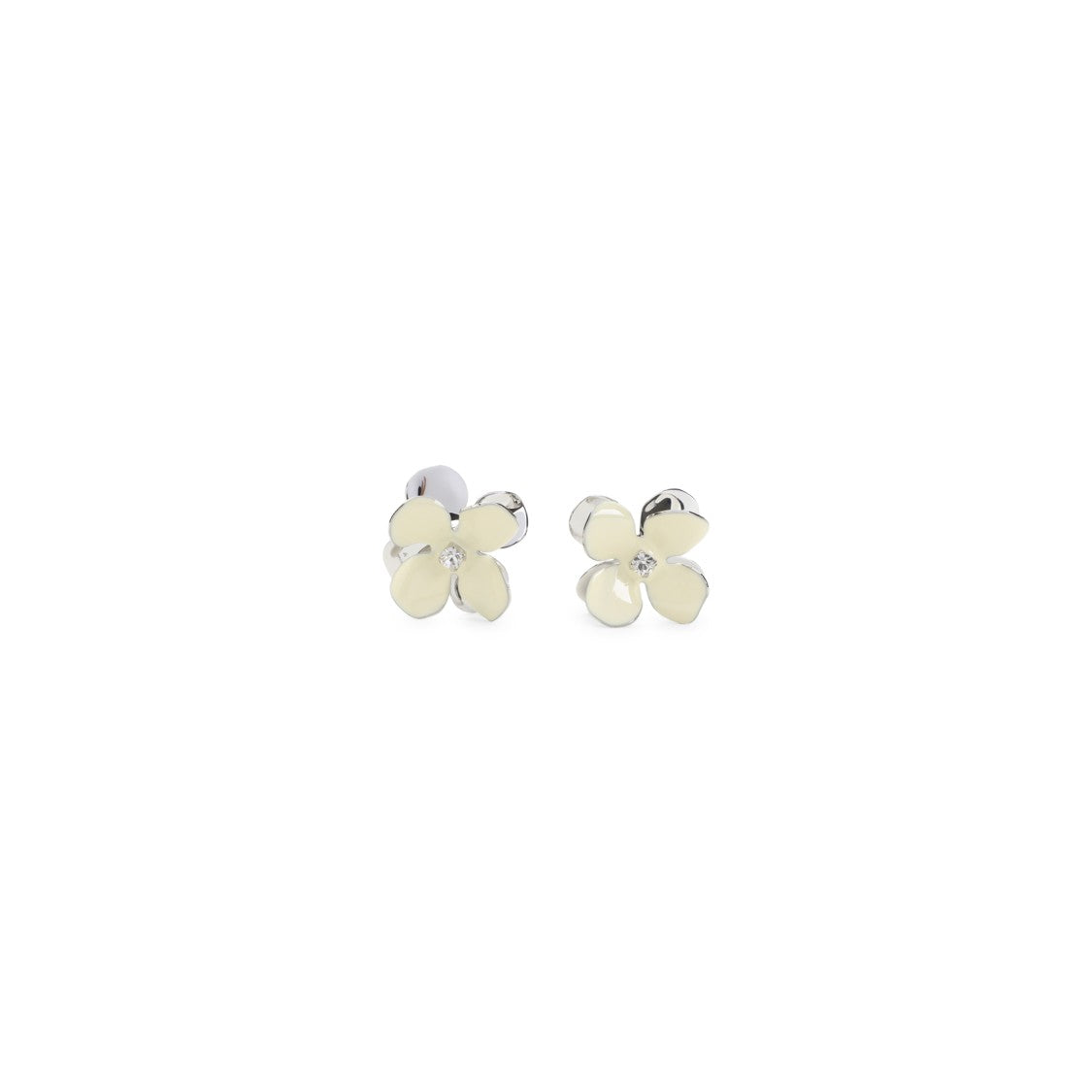 Marni Floral Light Yellow Brass Earrings