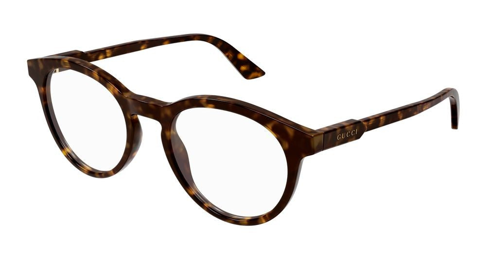 Gucci Havana Round Tortoiseshell Eyeglasses