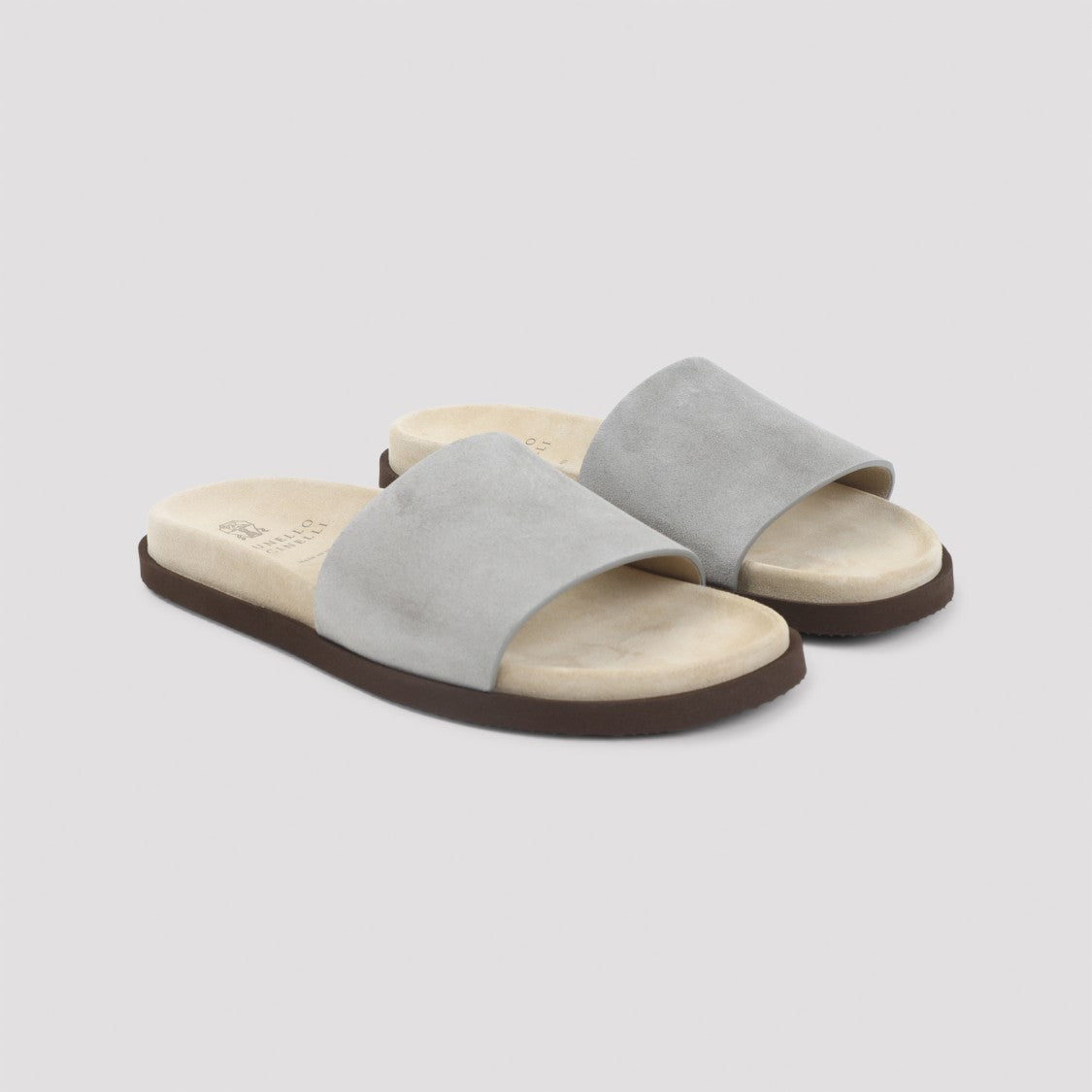 Brunello Cucinelli Grey Suede Sandals