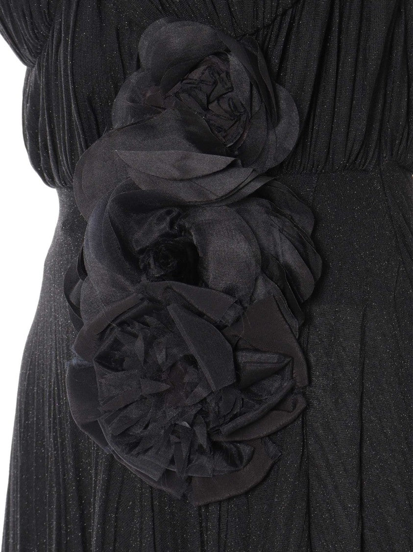 Elisabetta Franchi Fitted Black Evening Dress