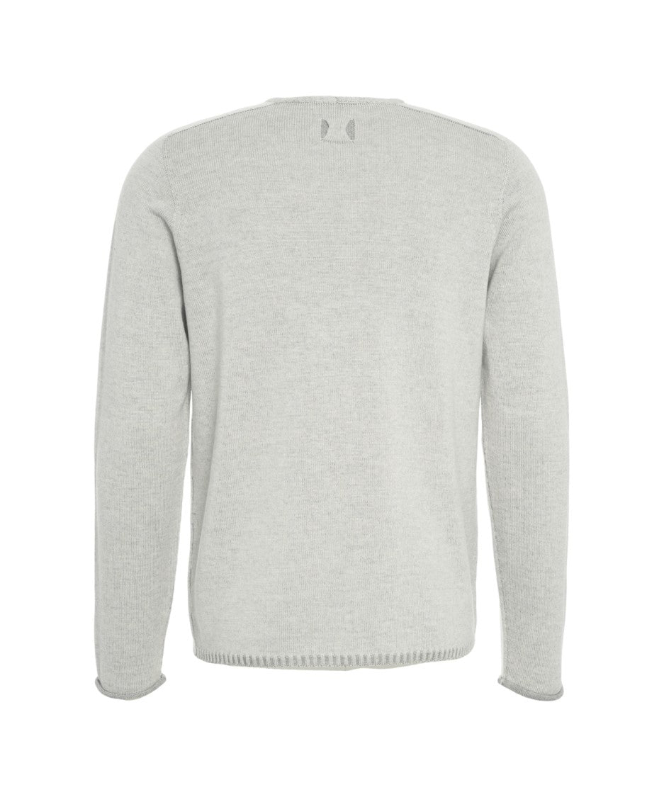 Hannes Roether Round Neck Knit Sweater With Fine Ribbed Hems