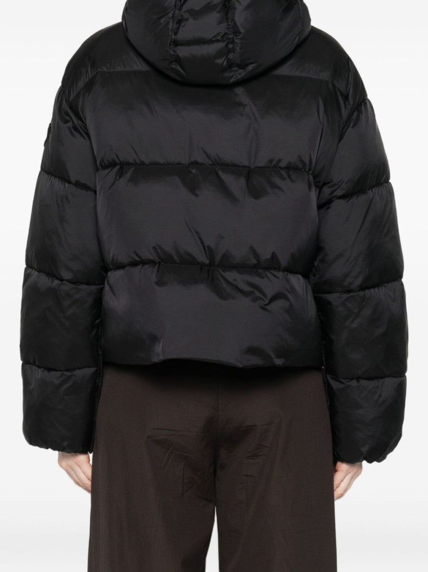 Pinko Cropped Puffer Jacket With High Collar