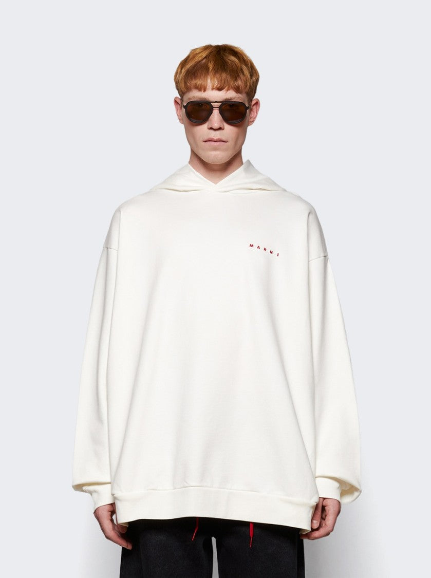 Marni Organic Cotton Hoodie With Wrinkled Marni Logo