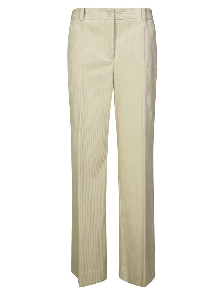 Parosh Ribbed Corduroy Straight-Leg Pants