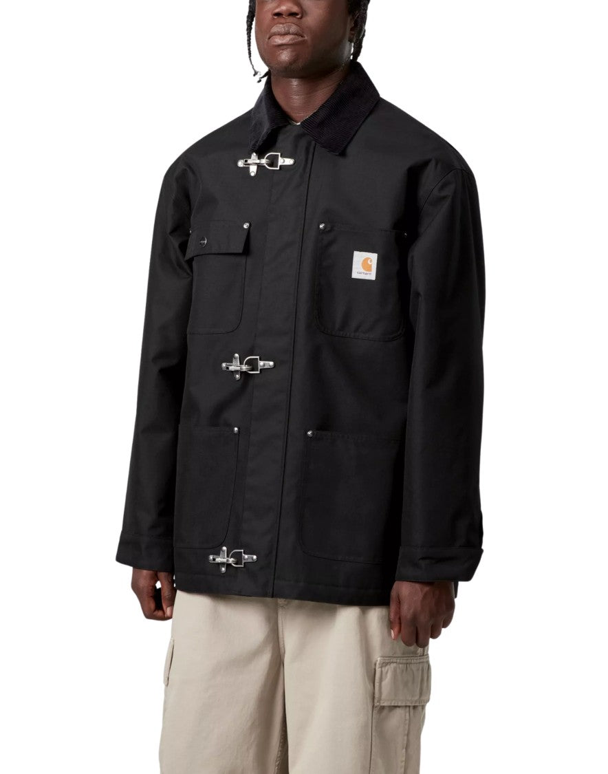 Carhartt Wip Black Adair Water-Repellent Quilted Nylon Coat