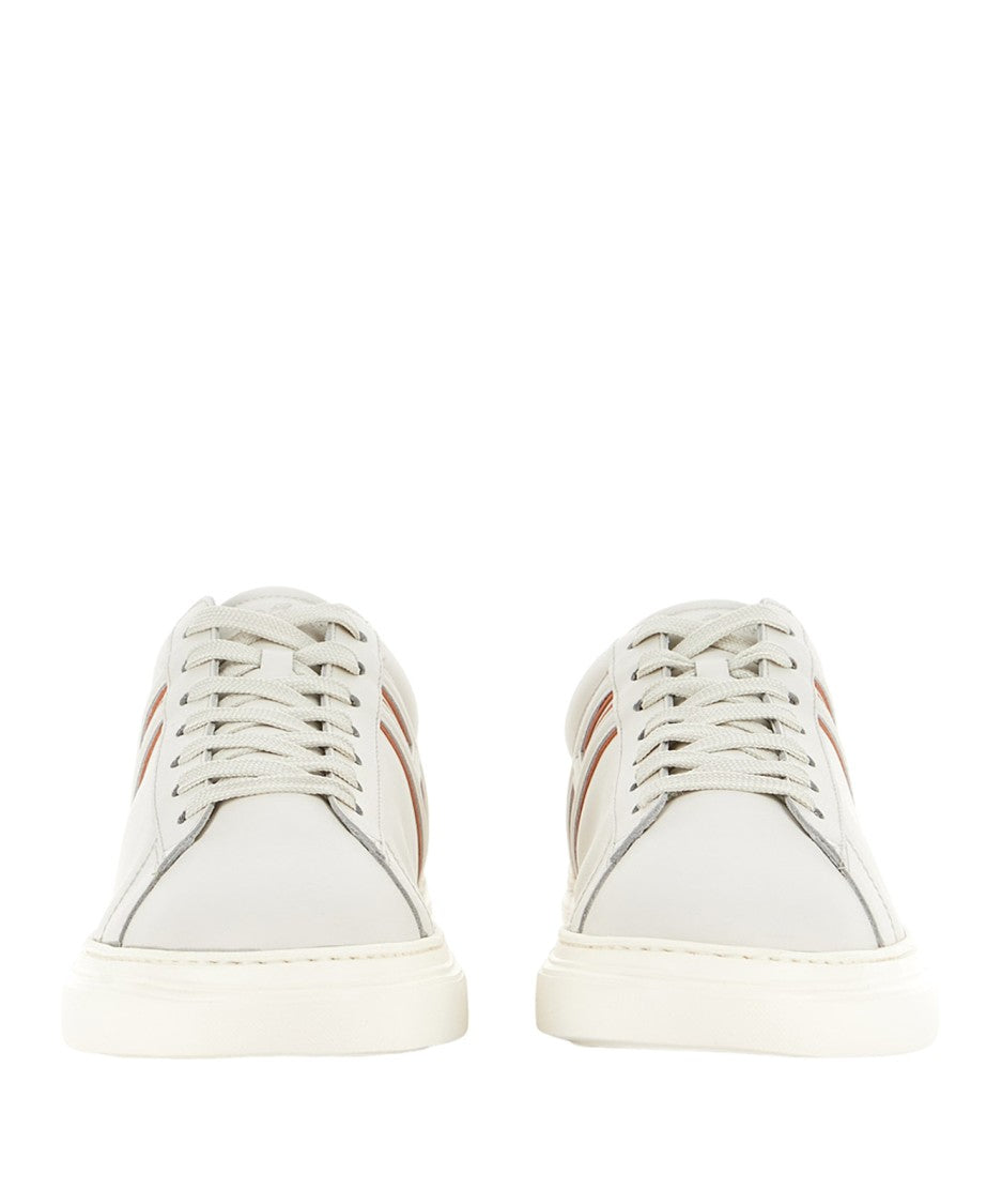 Hogan Low-Top Sneakers In Smooth White Leather