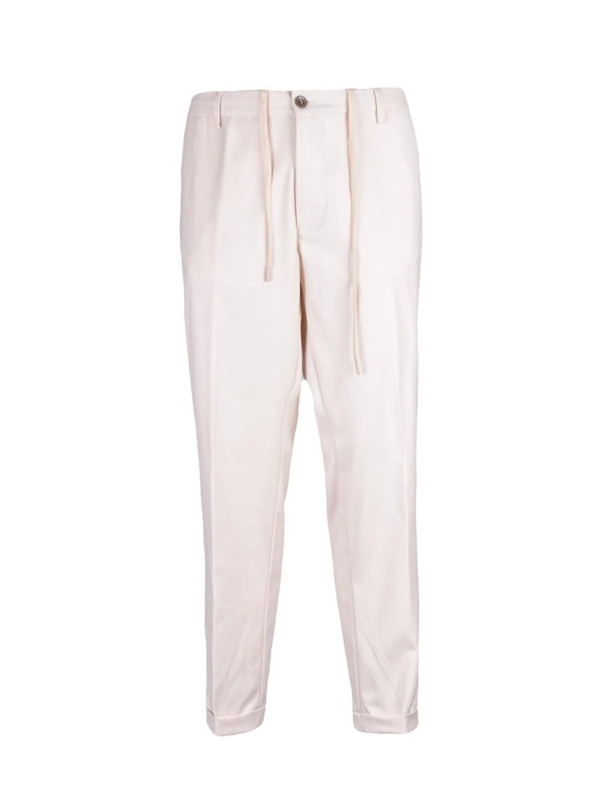 Hyps White Technical Blend Tapered Tailored Pants
