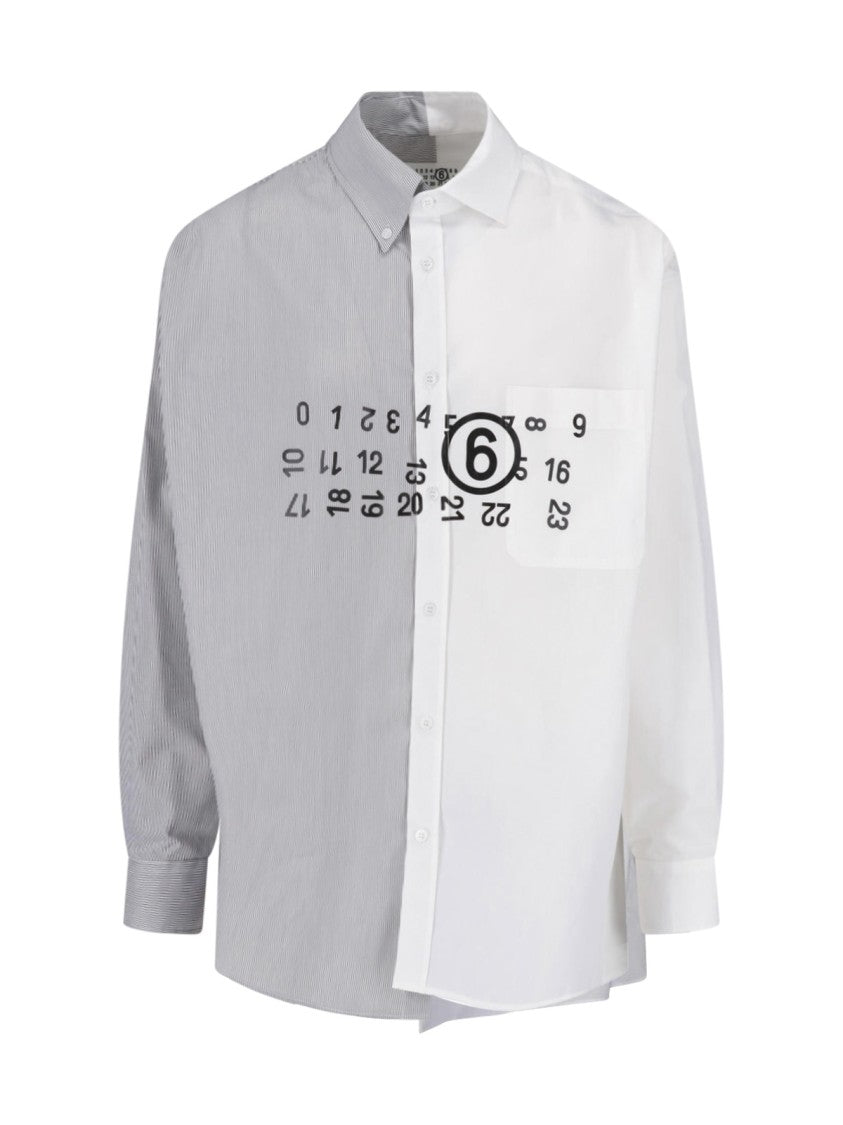 Mm6 By Maison Margiela Numeric Asymmetric Shirt