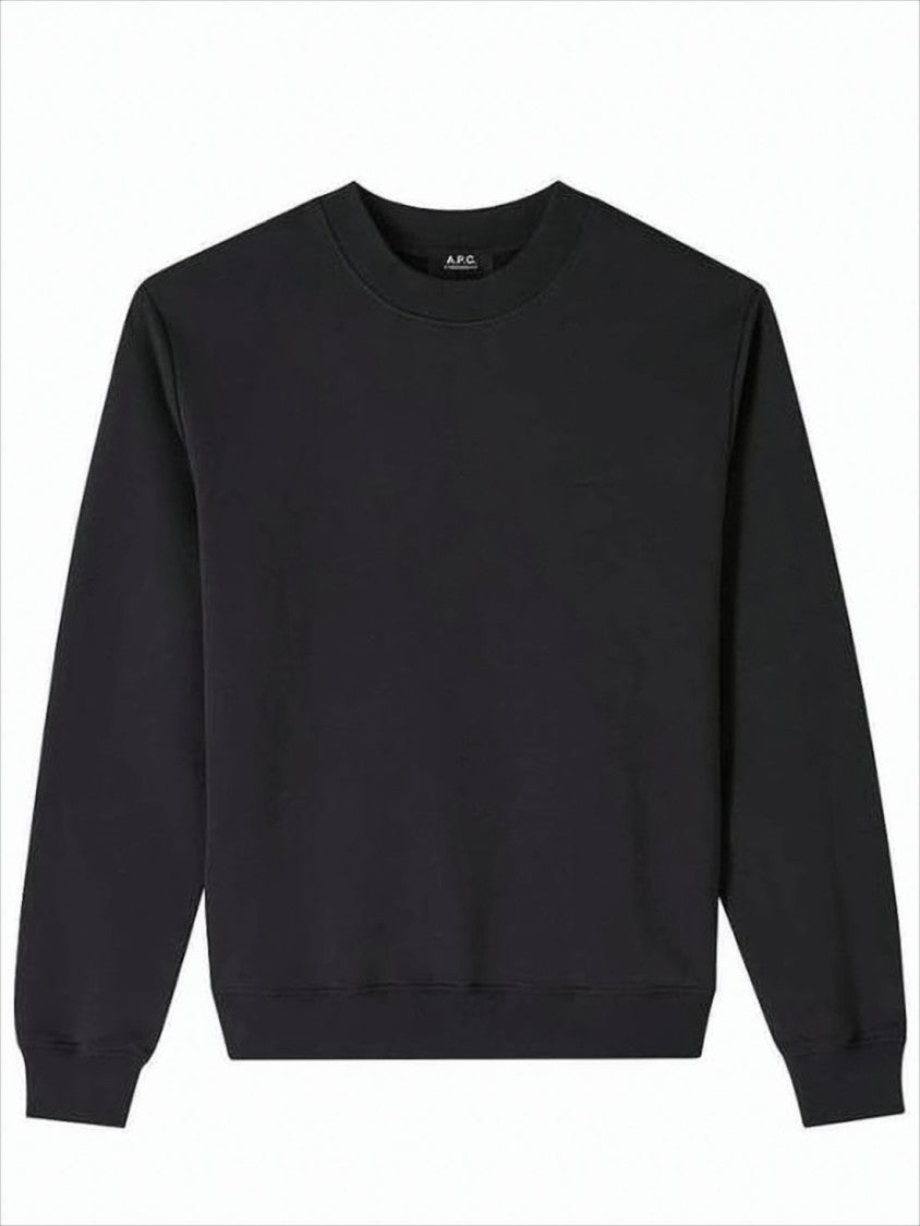 A.P.C. Long-Sleeve Black T-Shirt With Crew Neckline