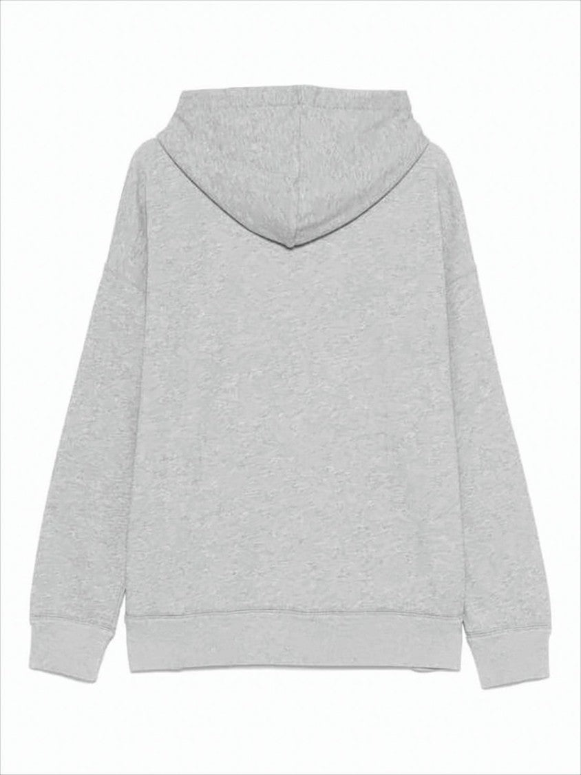Isabel Marant Relaxed Fit Hoodie With Drawstring And Bold Logo