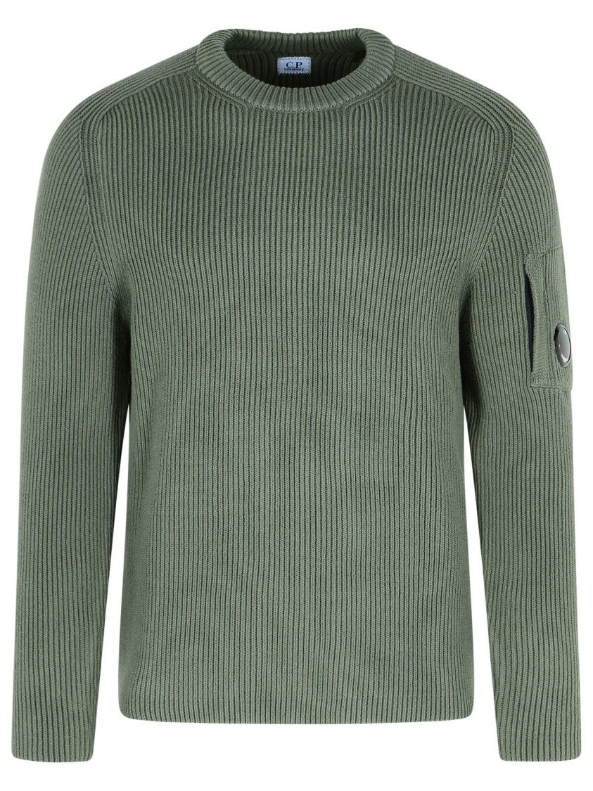 C.P. Company Full Rib' Grey Cotton Blend Sweater