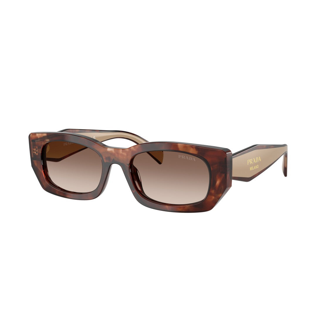 Prada 0Pr B05s Tortoiseshell Acetate Rectangular Sunglasses