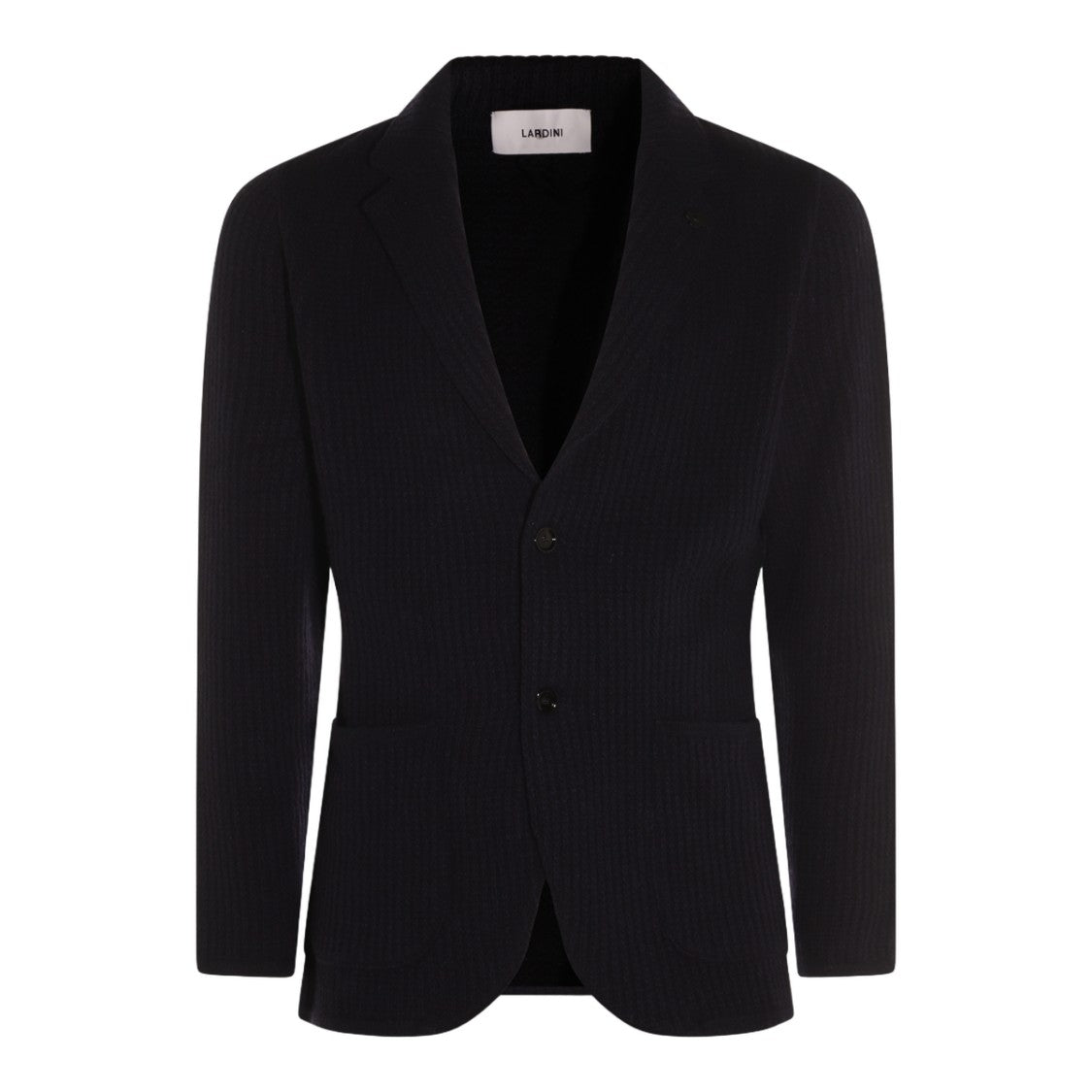 Lardini Tailored Black Blazer With Notch Lapel