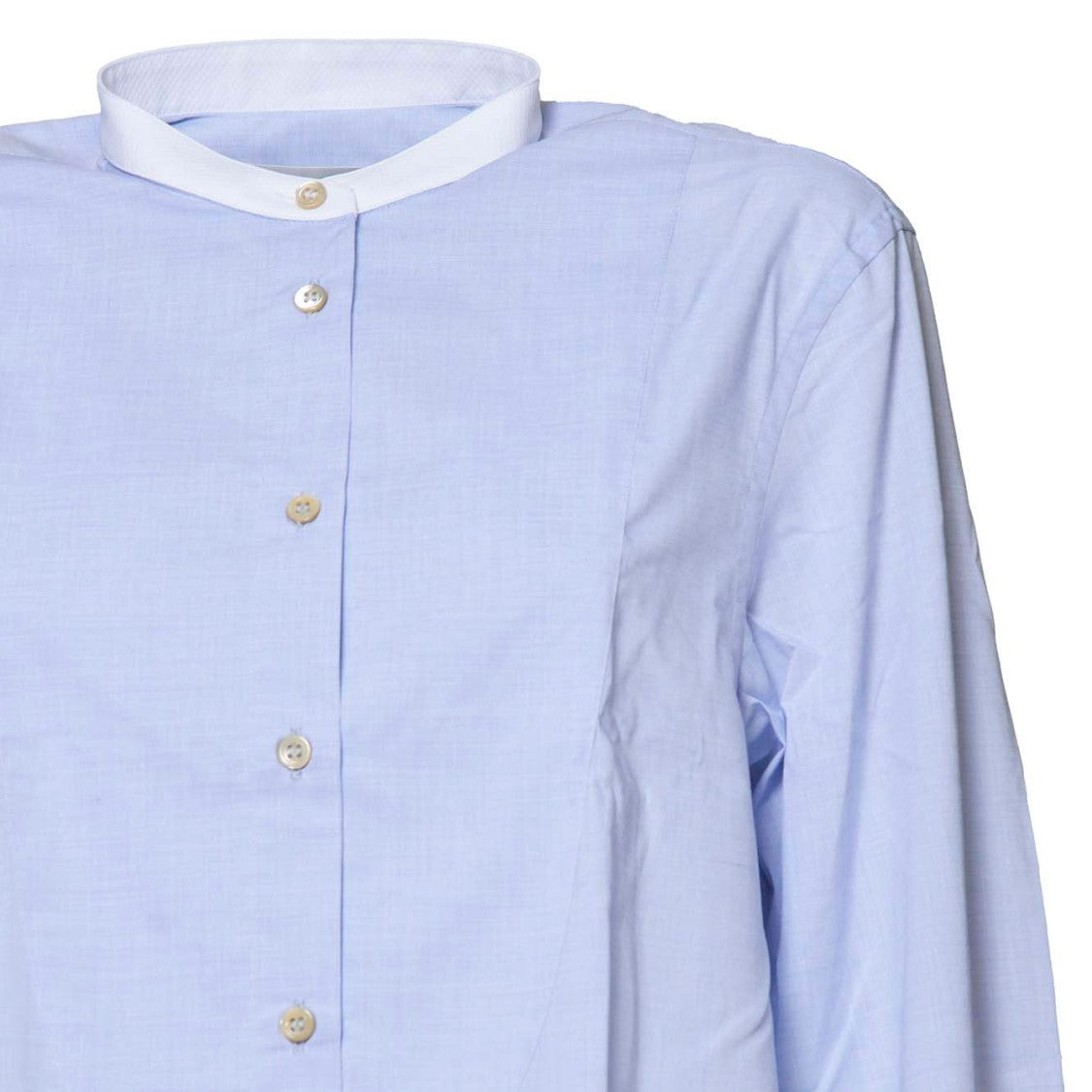 Wales Bonner River Shirt In Light Blue Cotton