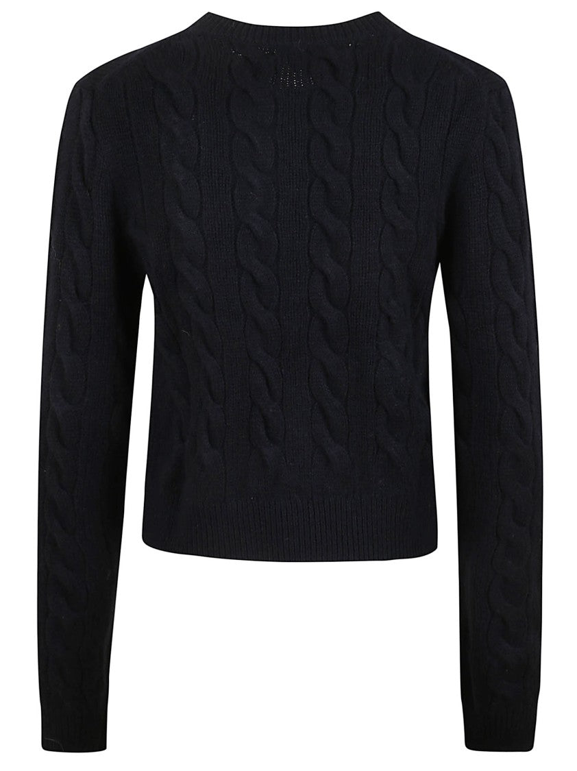 Polo Ralph Lauren Classic Cable Knit Cardigan With Gold Accents